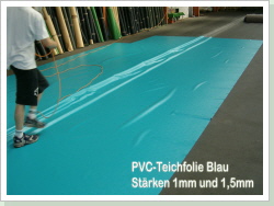 PVC Teichfolie Blau